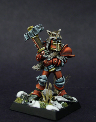 Vintage 1985 Chaos knight from Games Workshop. painted by Angela Imire